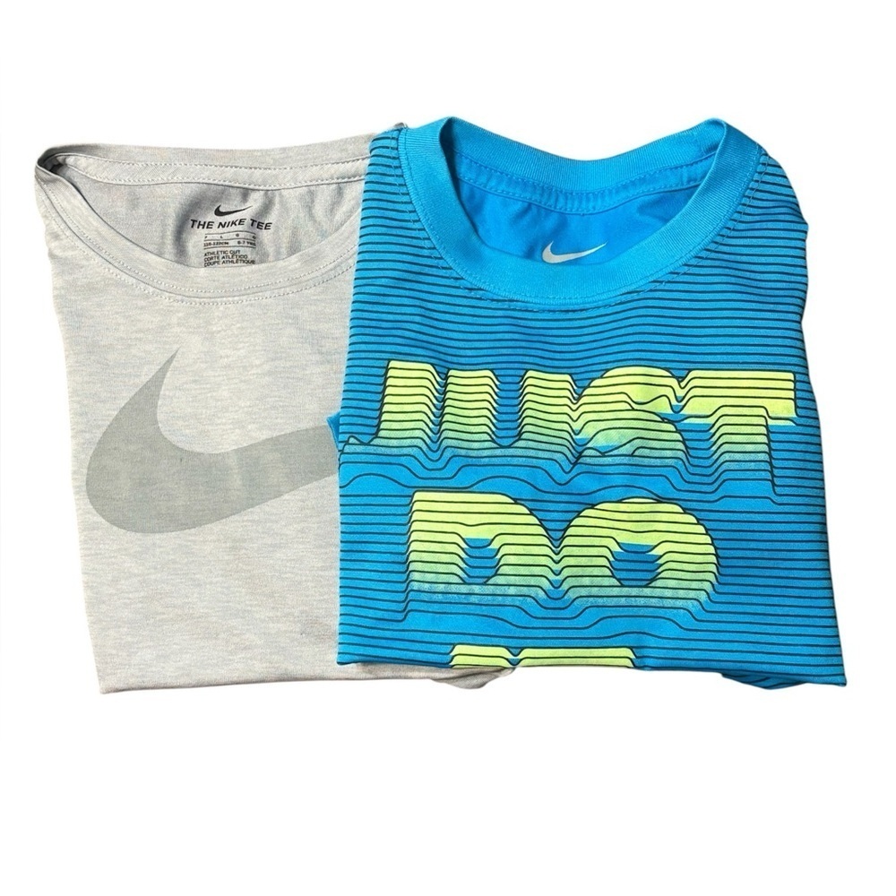 Nike Kids Blue and Gray Tee Set